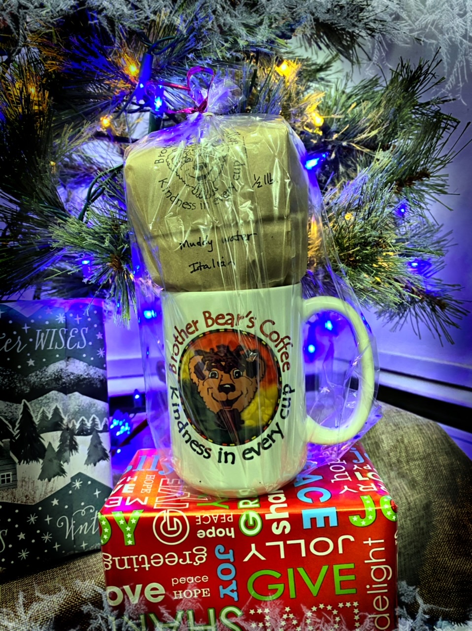 Mug gift bundle with locally roasted coffee. 