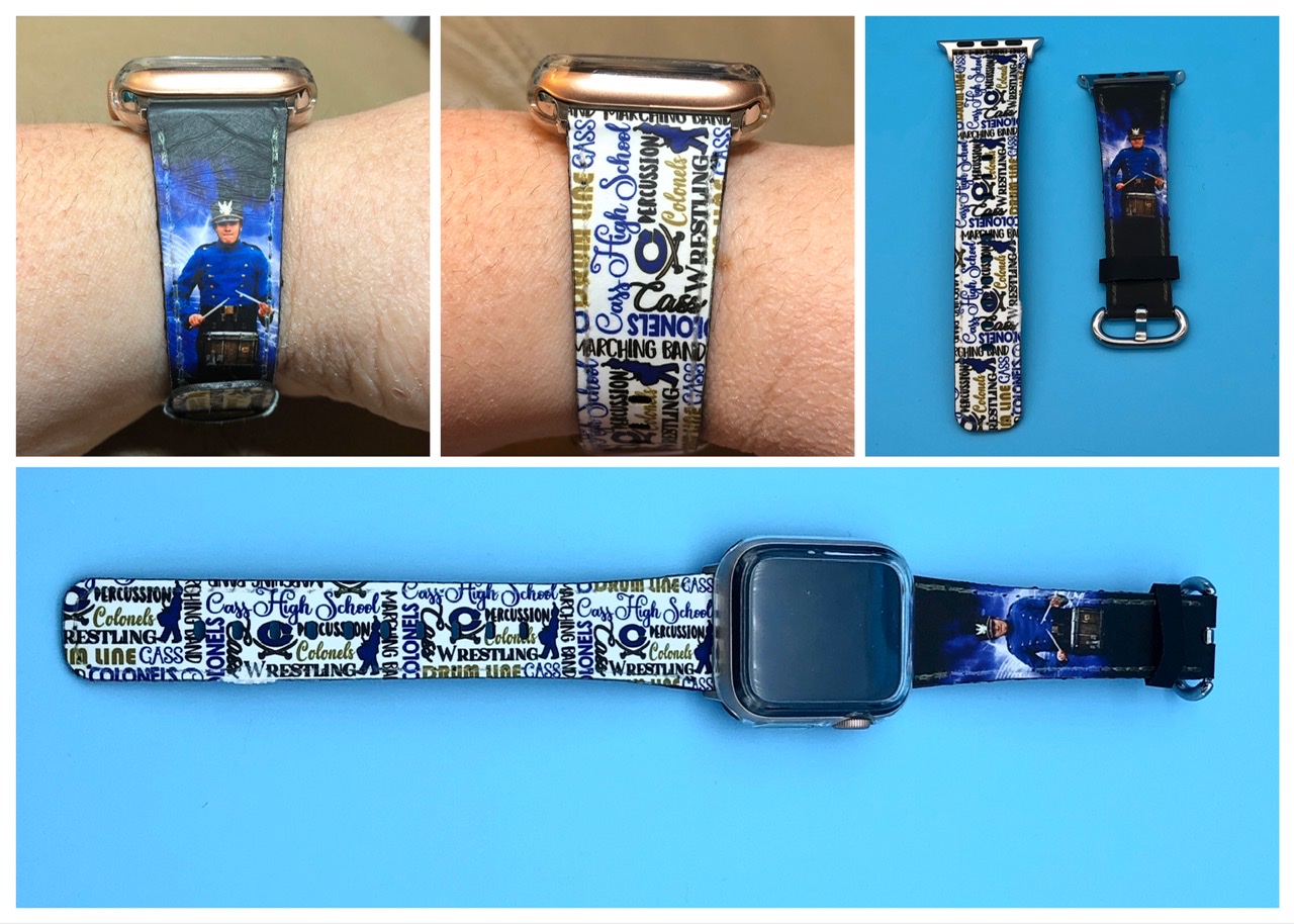 I made this personalized watch band to support my son and his activities  as well as his school