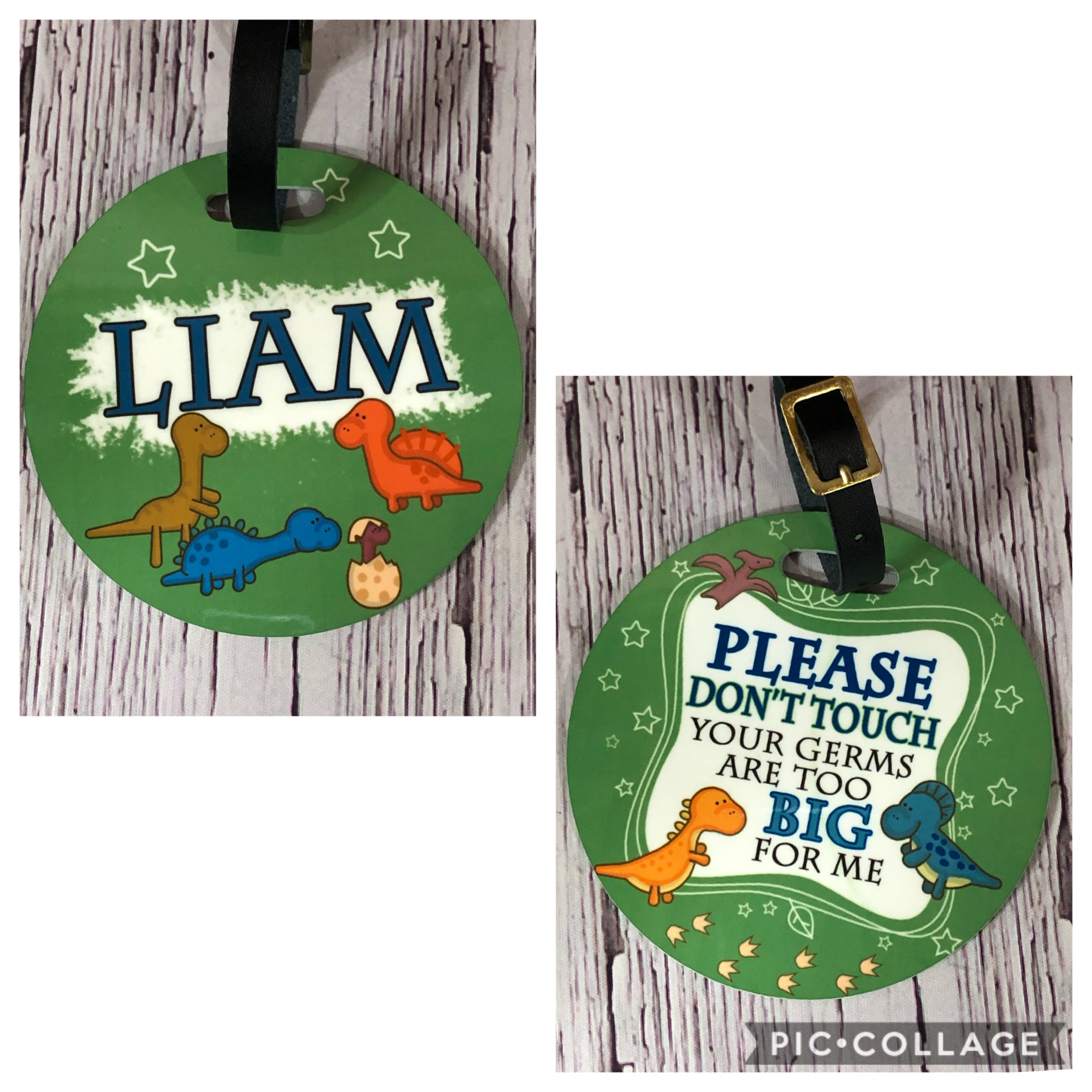Perfect tag to hang from babyâ€™s car seat or stroller to help keep them safe
