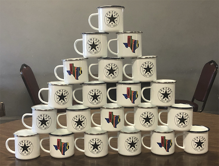 Comfort, TX camp mugs perfect for locals and tourists alike.