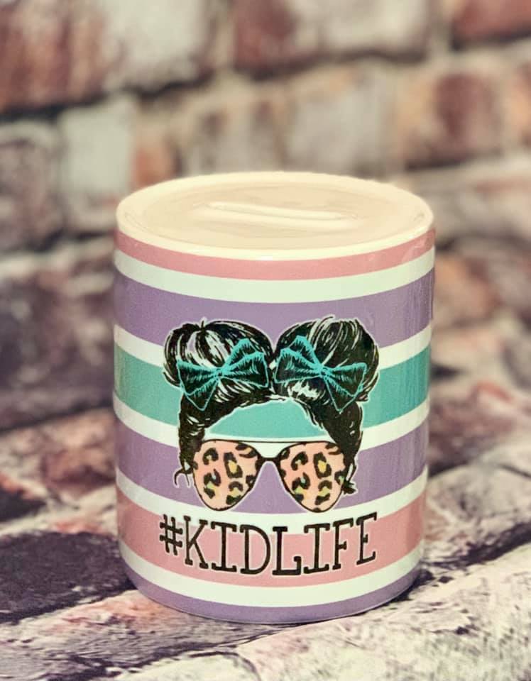 Kid Life Coin Bank made by Southern Sugar Boutique