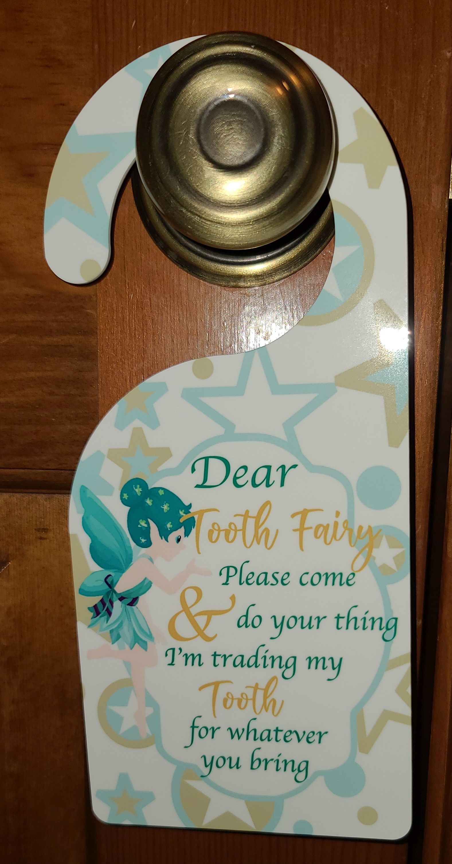 the TOOTH FAIRY has to know which bedroom to visit !   Check out this door hanger, custom desig