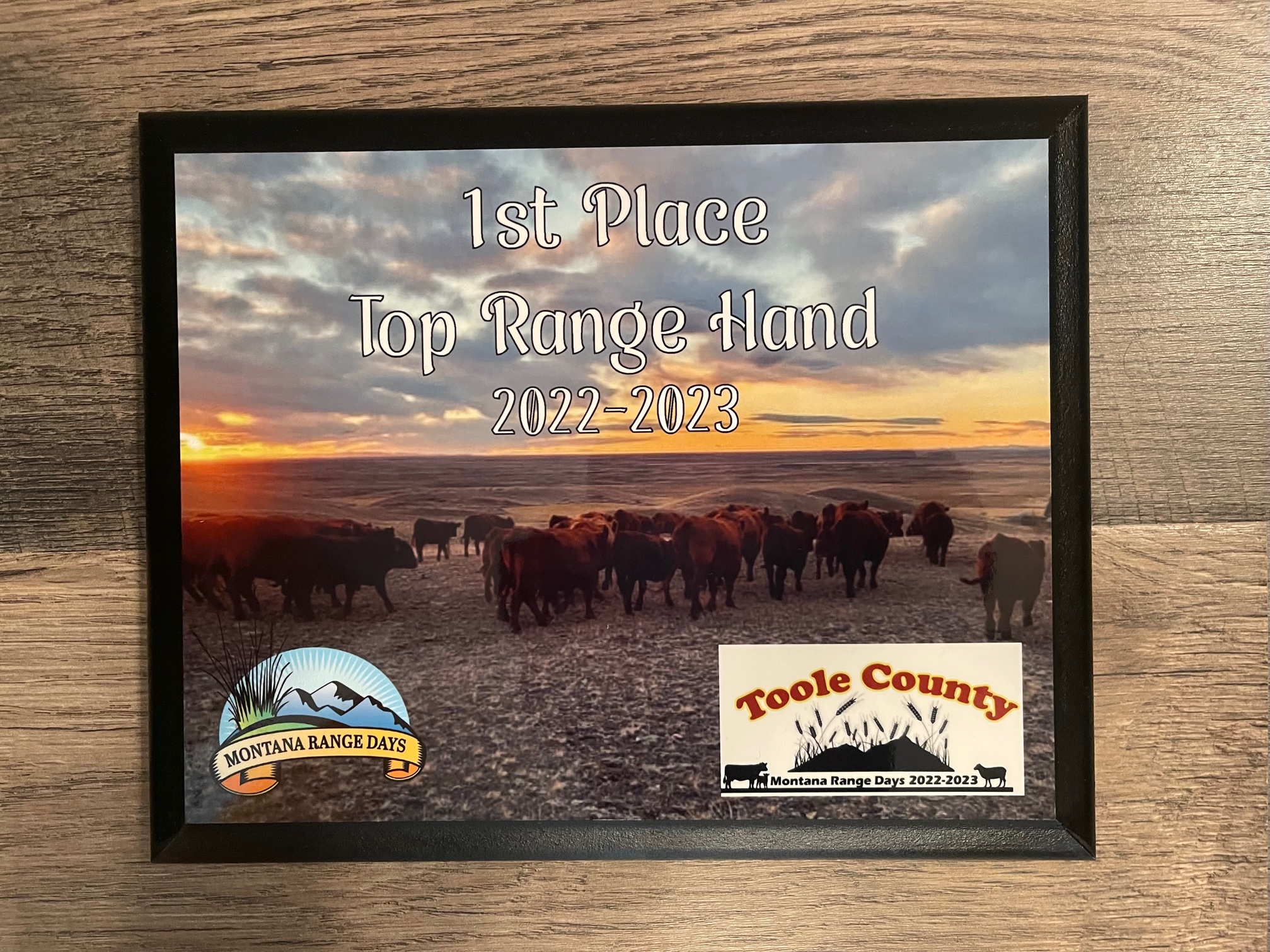 We were able to create beautiful photo plaques for a gathering in our community for Montana Ran