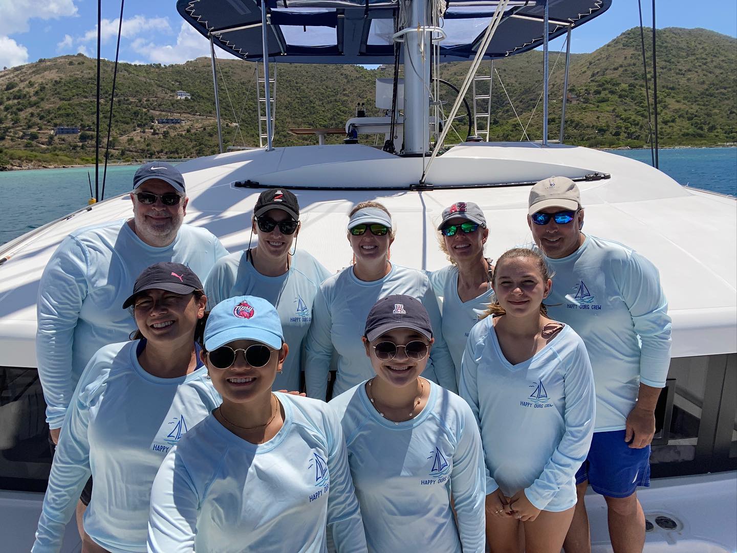 Artic Blue solar shirts used for cruising the blue seas