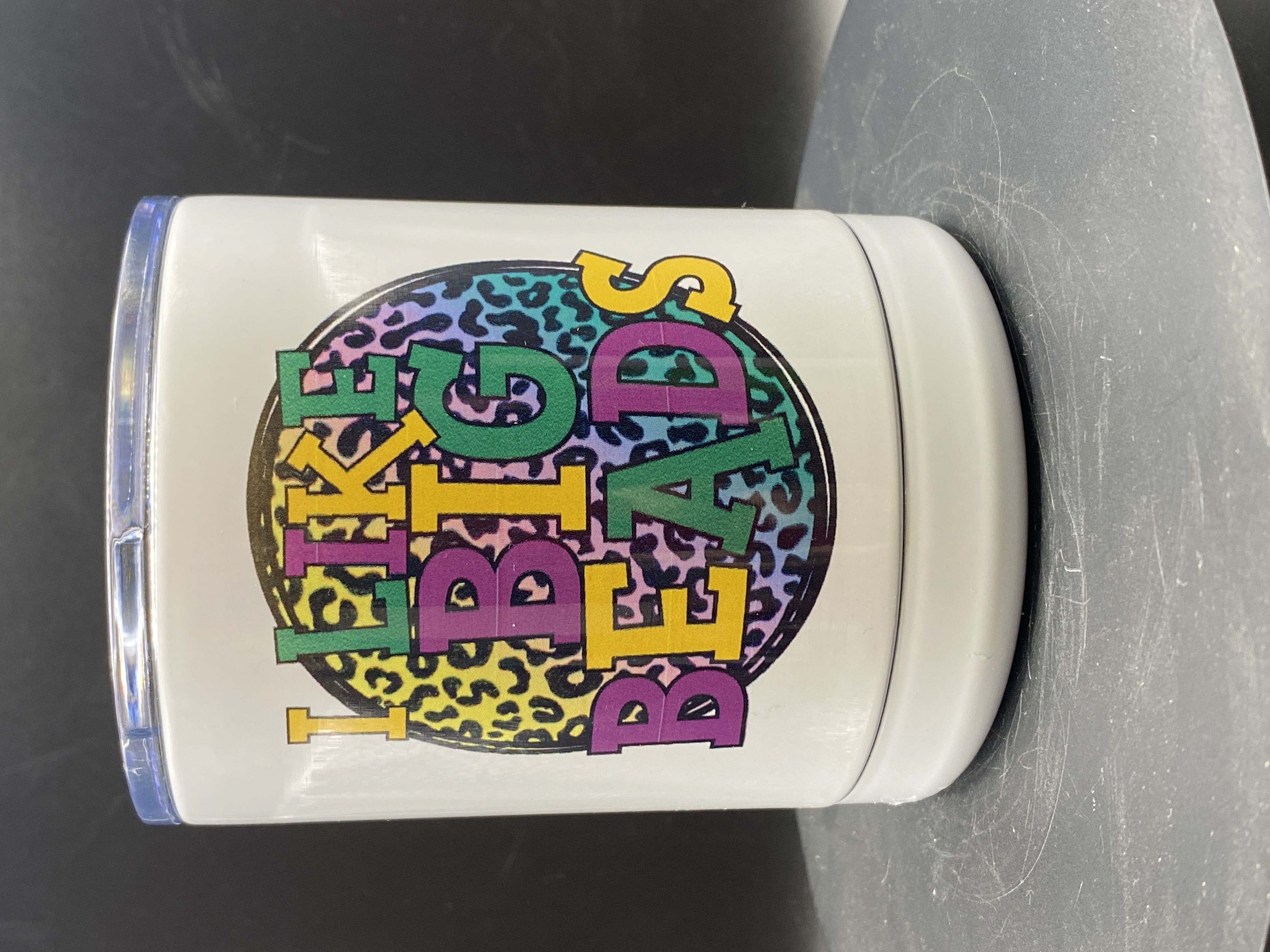 Mardi Gras travel tumbler that's perfect for a day watching parades downtown.