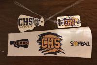 Cheer tag and arm sleeve combo