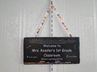 I made this for a local teacher's classroom door to welcome her new class.