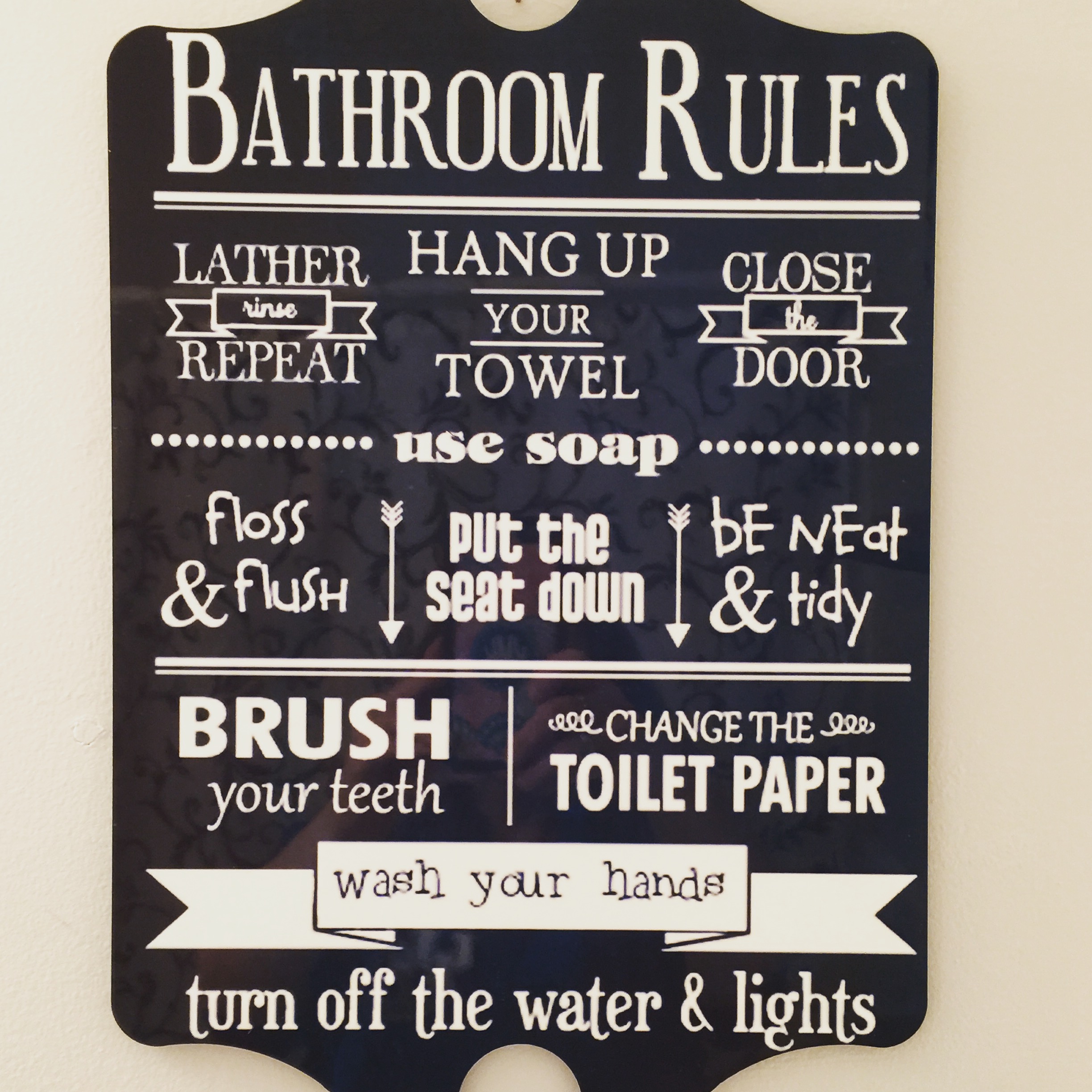 Love this!. I made it for my bathroom and it looks perfect. Just hope everyone can follow the r