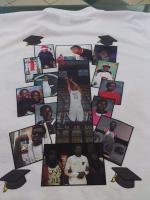 Photo collage shirt for a graduation.