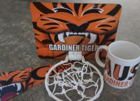 Gardiner Tigers Basketball hoop, pennant and 