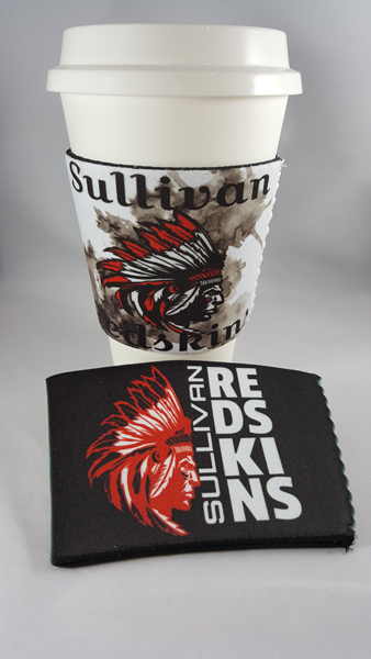 School Spirit!
Coffee Sleeves. Can be paired with the coasters or the checkbook cover or the g
