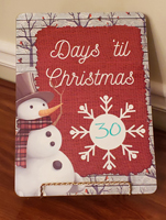 Dry Erase Board Christmas Countdown Snowman