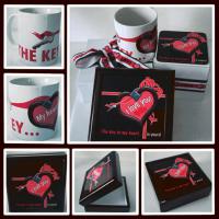 The Key to My Heart - Keepsake Box, Mug, Coaster, Ribbon Gifts set. 
Proposing? Moving in toge
