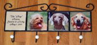 Personalized leash rack.