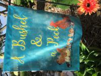 Personalized garden flag. Chick for each grandkid with names.