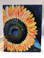 Sunflower that I painted, took a photo, and printed on Sawgrass 800.