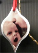 I loved this photo of our grandson and new daughter.  It made a special Christmas Ornamnet