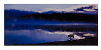 Stellar blues reflect off silver metal capturing a silent mood. Each sunrise on a Maine lake, i