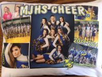 Made these momentos of the cheer season for 8th grade cheerleaders before they move to high sch