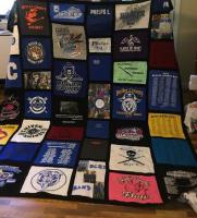 Tshirt quilt with a little personalization.  I have customers send me pictures that they would 