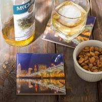 I created these beverage coasters with images taken in Cleveland.  I sublimated the image to th