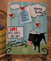 Black Lab printed on Steel 7x9 Dry Erase Board - I've added button magnets & a dry erase pen. S