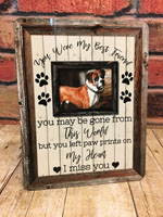 Pet memorial board with photo