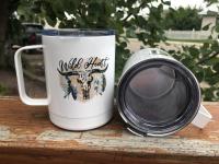 Loving the outdoorsy feel of this Wild Heart design on the stainless steel mugs with lids! Grea