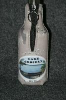 Custom Lake Grocery 12oz zipper bottle hugger.