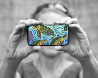 Artwork is from colored pencil/ink originals - printed onto iPhone covers.