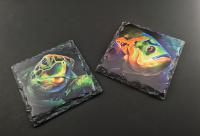 These Slate coasters were created from my original acrylic paintings