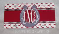 Super Cute Horse-Inspired License Plate with Houndstooth.