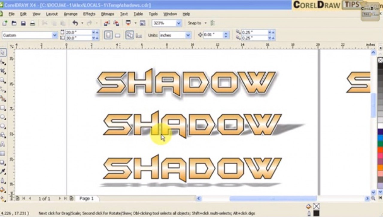 CorelDRAW Tips: Using the Drop Shadow Tool with Text