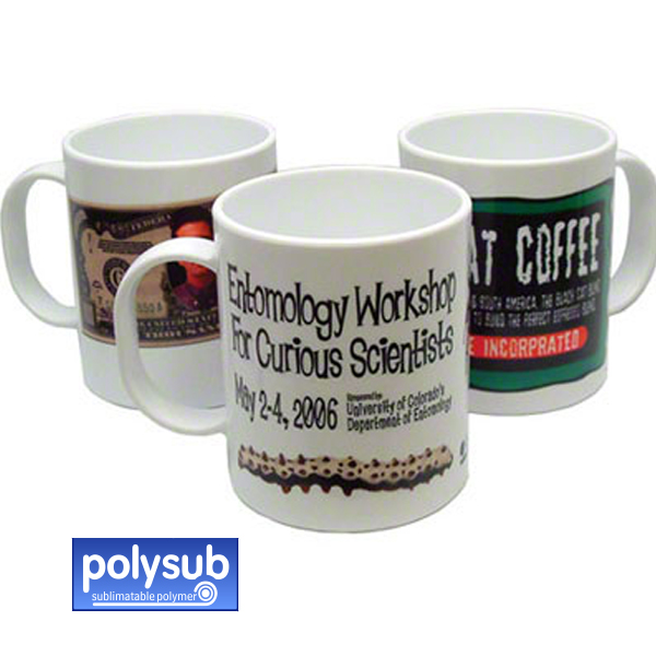Sublimation Blank Mugs - PolySub Polymer Mugs