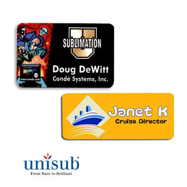 Sublimation Blank Aluminum Name Badges by Unisub<sup>®</sup>
