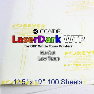 No-Cut A & B Heat Transfer Paper 11" x 17" 10 Sheets Forever Laser Dark 