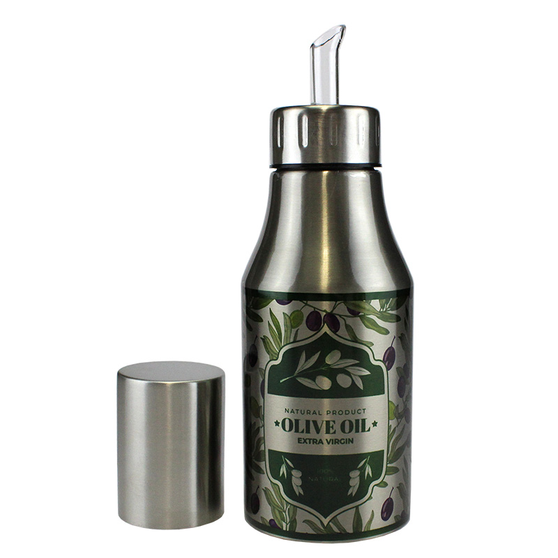 Stainless Steel Oil Dispensers - 17oz - Silver