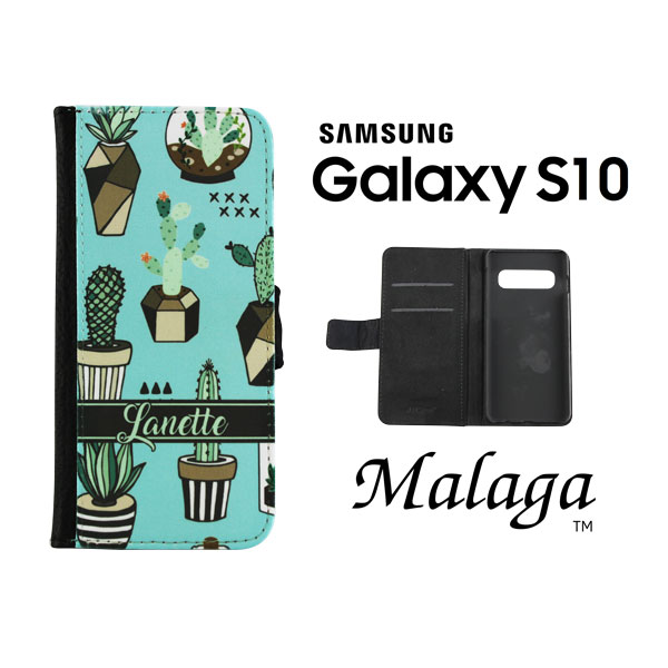 Dyetrans Sublimation Blank Samsung S10 Folding Malaga Notebook Case - Black