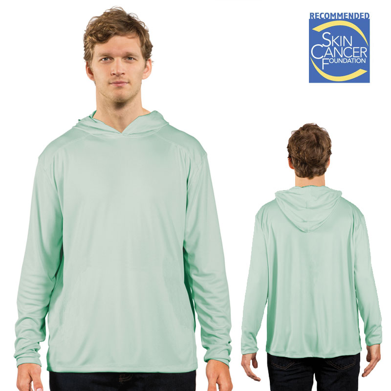 Sublimation Solar Shirt Hoodie - No Pocket - Adult - Seagrass