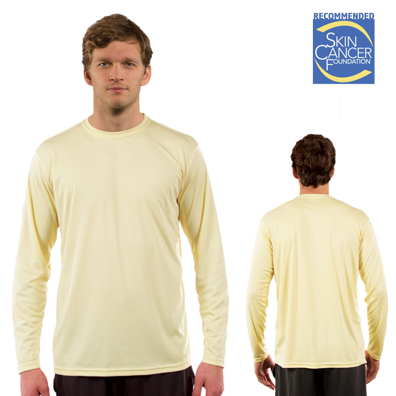Solar Long Sleeve Sublimation Ready Tee - Adult - Pale Yellow