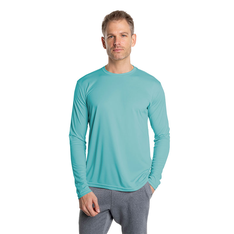 Vapor® Solar Performance Adult Long Sleeve T-Shirt - Water Blue