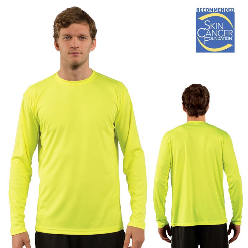 Solar Long Sleeve Sublimation Ready Tee - Adult - Safety Yellow