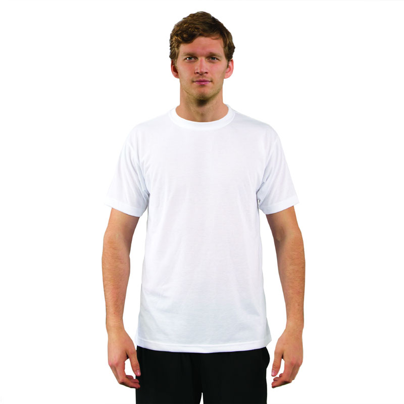 Vapor Sublimation Ready Adult Basic T -Short Sleeves- Brighter White