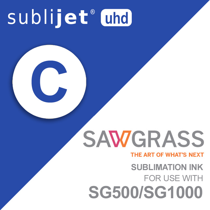 SG500/SG1000 SubliJet UHD Ink Carts - 31mL - Cyan