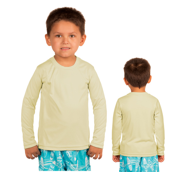 Sublimation Ready Vapor Toddler Long Sleeve Solar T-Shirt - Pale Yellow