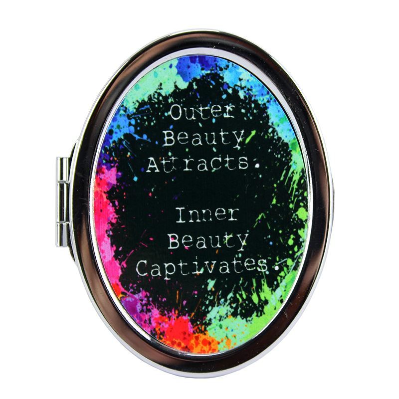 Compact Mirror - Oval with Sublimation Blank Insert