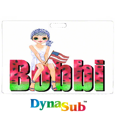 DynaSub Sublimation Blank Aluminum ID Badge - 2.125" x 3.375" - Gloss White