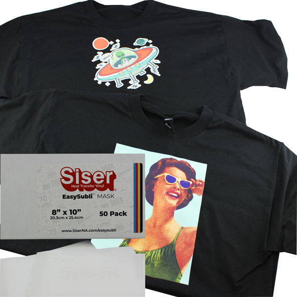Siser® EasySubli® Heat Transfer Vinyl Mask - 8"x10" (50 Sheet PK)