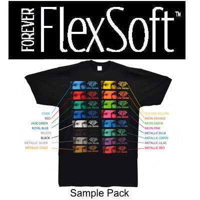 Forever Flex-Soft No-Cut Heat Transfer Vinyl - 8.5" x 11" - 17 Sheet Sample Pack