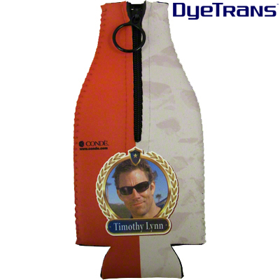 DyeTrans Sublimation Blank Neoprene Bottle Hugger w/Zipper - Fits 12oz Bottle